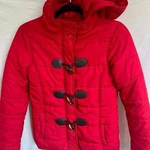Aeropostale Red Puffer Toggle Button Jacket  Cottagecore Cabincore Size: M